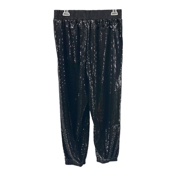 Shavonne Dorsey NWT Women’s M Medium Black Sequin Jogger Pants Party NYE Glam - Picture 2 of 11